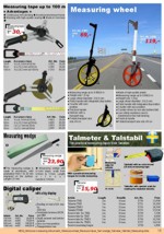 Measuring Tapes; Measuring Wheels; Measuring Wedge; Digital Caliper; Talmeter; Talstabil