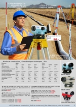 Nivelle de construction; Jalon de construction; Statif de nivellement; Latte de nivellement