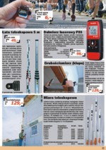 Licznik ręczny; Łata teleskopowa 5 m; Dalmierz laserowy F03; Grubościomierz (klupa); Miara teleskopowa