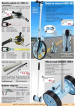 Rulete p�nă la 100 m; Pene de măsurat; Şubler digital; Roată de măsurat HED� MR1; Roată de măsurat HED� MR3