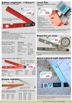 Şablon unghiular >>Easy<<; Raportor Digital D104; Raportor cu ceas; Aparat măsurat unghi digital XL; Aparat măsurat unghi digital; Echere reglabile
