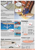 Şablon izolaţii; Doppel-Alpha; Compas; Compas cu tijă; Riglă aluminiu