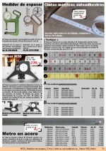 Medidor de espasor; Cintas m�tricas autoadhesivas; Hebor H50; Metro en acero