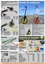 Cinta m�trica hasta 100 m; Rueda de m�dici�n; Chaveta; Talmeter; Talstabil; Pie de rey