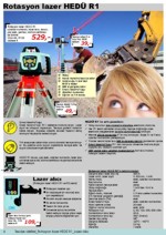 Rotasyon lazer HED� R1; Lazer al�c�