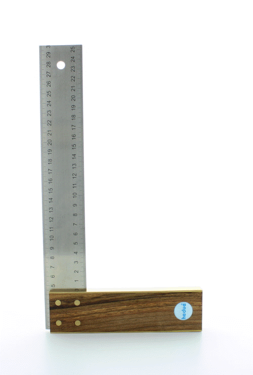 Joiner's Square Walnut 300 mm Stainless steel leaf 45 mm 