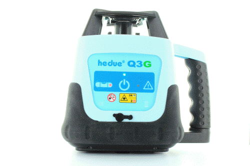 Rotating laser hedue Q3G in systainer with receiver E2