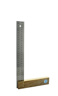 Tischlerwinkel Nussbaum 300 mm Edelstahlblatt 35 mm