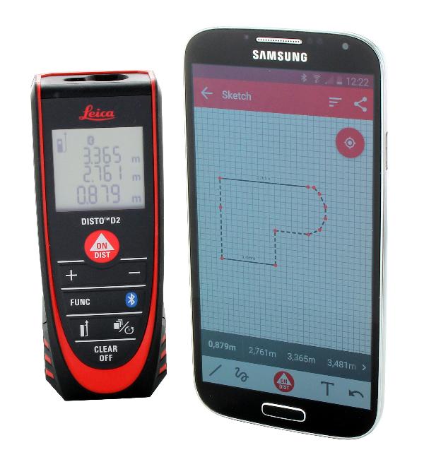 Leica Disto D2 laser distance meter with Bluetooth® Smart