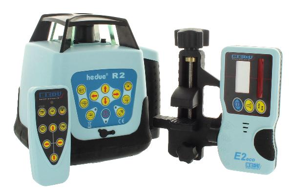 Rotating laser hedue R2 class 3R with receiver E2eco
