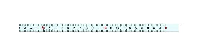 Self-adhesive tape measure 10 m, from right to left