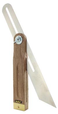 Stolarski kątownik nastawny z drzewa orzechowego 25 cm