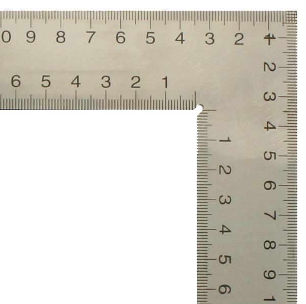 Ângulo do carpinteiro hedue ZN 800 mm com escala de mm tipo C 
