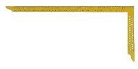 Ângulo do carpinteiro hedue ZY 600 mm com escala de mm tipo A e furos de marcação 