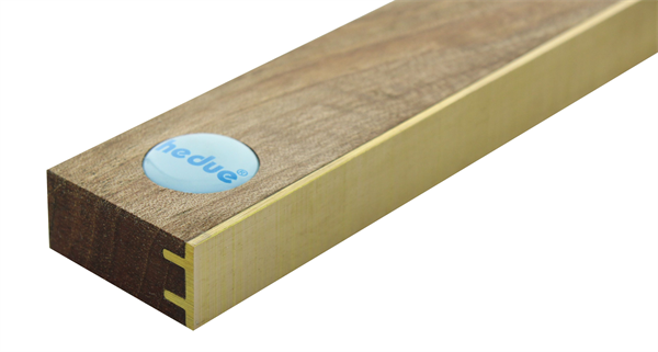 Snedkervinkel 300 mm valnød med klinge i rustfrit stål 35 mm