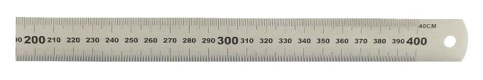 Stål lineal 40 cm