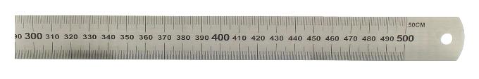 Stål lineal 50 cm
