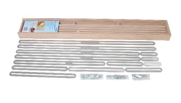 Vinkelskabelon med 13 aluminiumsskinner