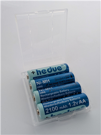Akku hedue AA Mignon 2100 mAh (4 Stück in Batteriebox)