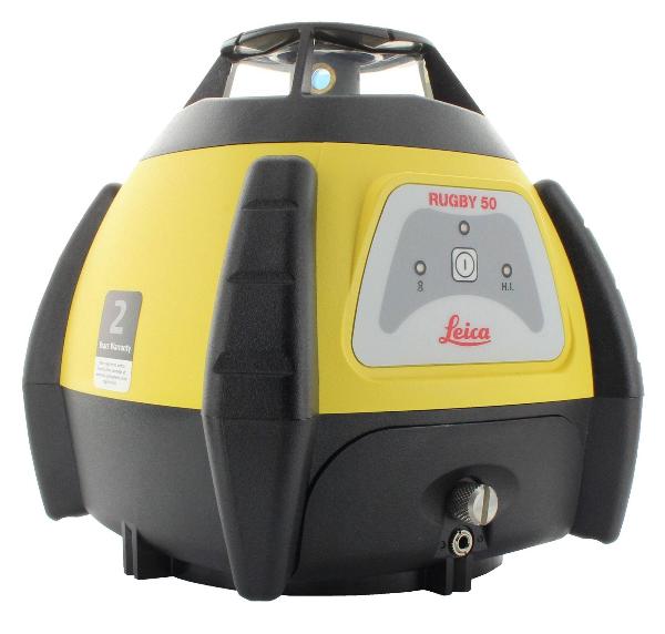 Leica Rugby 50 rotating laser with battery, charger and Rod-Eye Basic