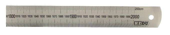 Righello in acciaio 200 cm