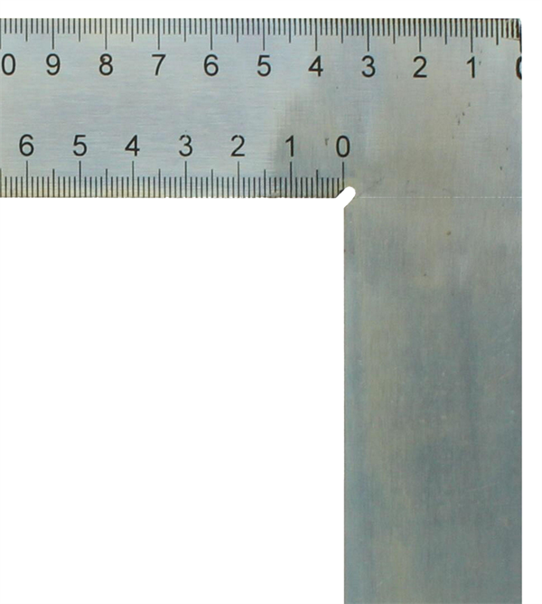 Squadra da carpentiere ZV 700 mm con scala in mm tipo A