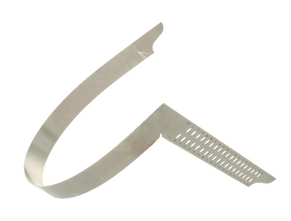 Squadra da carpentiere hedue ZN 700 mm con scala in mm tipo A e fori per tracciare