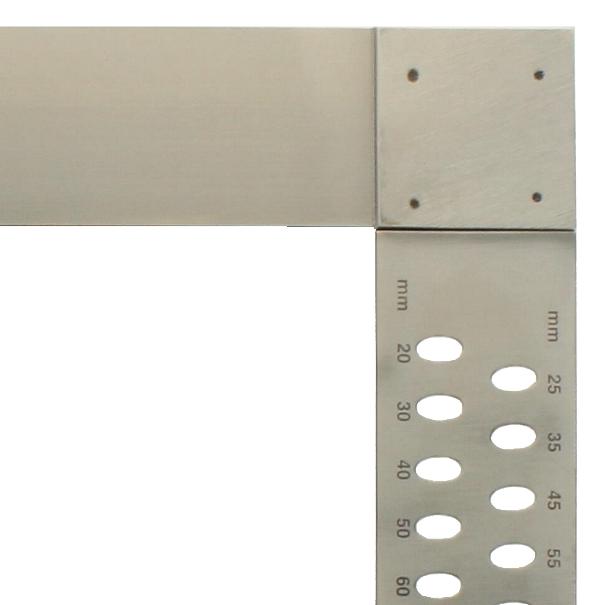 Squadra da carpentiere hedue ZP 800 mm con fori per tracciare