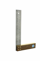 Squadra da falegname 250 mm in noce con lama in acciaio inox 35 mm