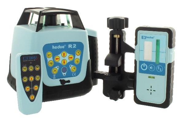 Rotatielaser hedue R2 klasse 3R (groen) met ontvanger E3