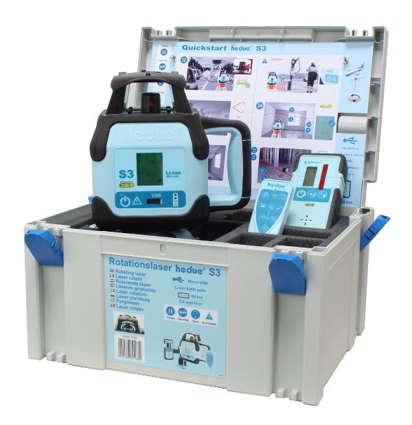 Rotatielaser hedue S3 in systainer met ontvanger E3