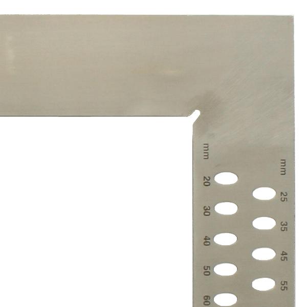 Esquadro de carpinteiro hedue ZN 700 mm com Furos de perfuração