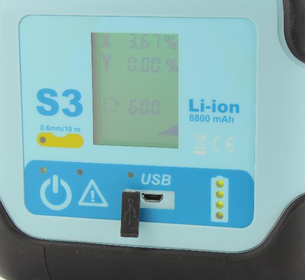 Hedue de laser rotativo S3 em contentor de sistema com recetor E4